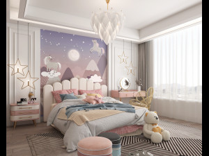 Modern style Children Bedroom Model 3D