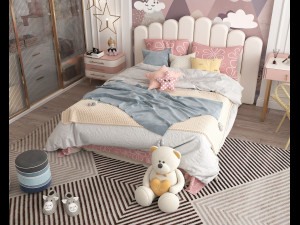 Modern style Children Bedroom Model 3D