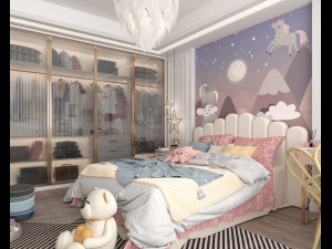 Modern style Children Bedroom Model 3D