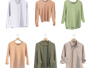 Clothing on Hanger 7 3D Model