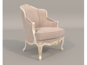Classic European Style Coffee Table and Armchair 22 Modelo 3D