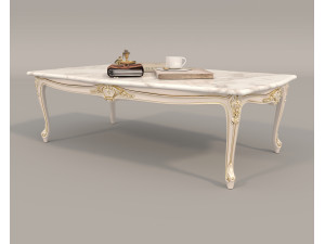 Classic European Style Coffee Table and Armchair 22 Modelo 3D