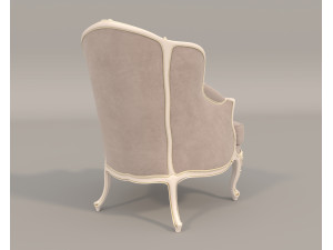 Classic European Style Coffee Table and Armchair 22 Modelo 3D