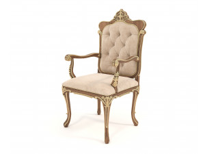 European style Dining Table and Chairs 11 Model 3D
