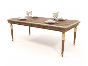 European style Dining Table and Chairs 11 Model 3D