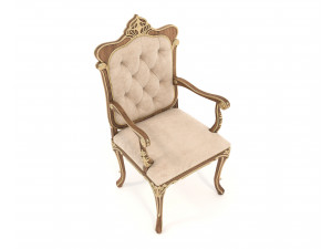 European style Dining Table and Chairs 11 Model 3D