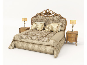 Classic European style Bed set 57 3D Model