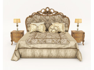 Classic European style Bed set 57 3D Model