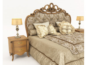 Classic European style Bed set 57 3D Model