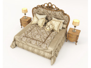 Classic European style Bed set 57 3D Model
