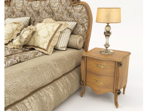 Classic European style Bed set 57 3D Model