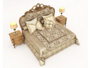 Classic European style Bed set 57 3D Model
