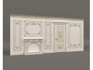 Wall Molding in Classic French style 35 3D Model