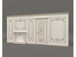 Wall Molding in Classic French style 35 3D Model