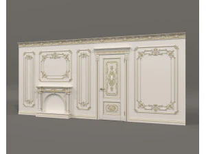 Wall Molding in Classic French style 35 3D Model