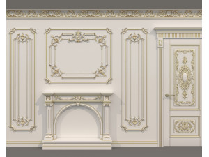 Wall Molding in Classic French style 35 3D Model