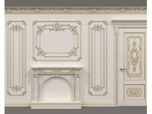 Wall Molding in Classic French style 35 3D Model