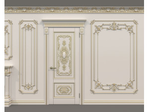 Wall Molding in Classic French style 35 3D Model