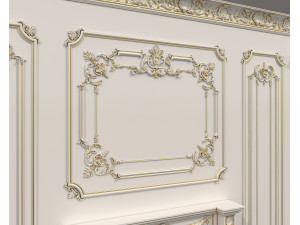 Wall Molding in Classic French style 35 3D Model