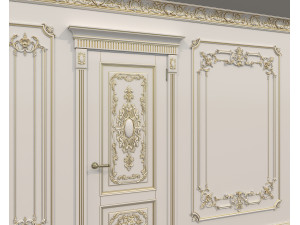 Wall Molding in Classic French style 35 3D Model