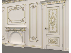 Wall Molding in Classic French style 35 3D Model