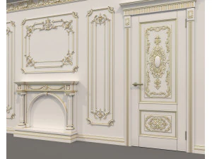 Wall Molding in Classic French style 35 3D Model