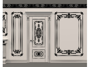 Wall Molding in Classic French style 35 3D Model
