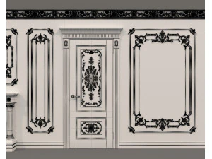 Wall Molding in Classic French style 35 3D Model