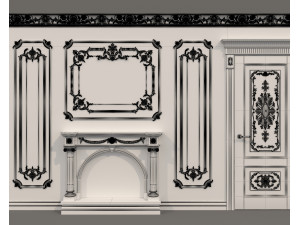 Wall Molding in Classic French style 35 3D Model