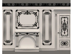Wall Molding in Classic French style 35 3D Model
