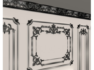 Wall Molding in Classic French style 35 3D Model
