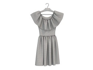 Dress on Hanger Collection 9 3D Model