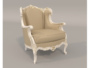 Classic European Style Coffee Table and Armchair 24 3Dモデル