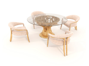 Modern Dining Table and Chairs 39 3D Модель