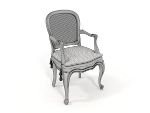 Restaurant Dining Table and Chairs set 4 3D Model