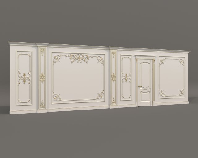 Wall Molding in Classic French style 36 3Dモデル .c4d .max .obj .3ds .fbx .stl .blend 