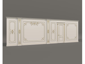 Wall Molding in Classic French style 36 3D Model