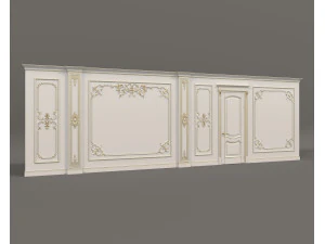 Klasik Fransız tarzında Duvar Kalıplama 36 3D Model