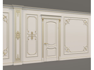 Wall Molding in Classic French style 36 3Dモデル