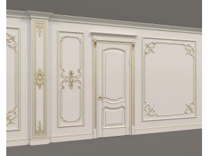 Wall Molding in Classic French style 36 3D Model
