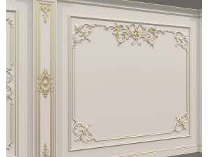 Wall Molding in Classic French style 36 3Dモデル