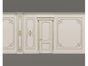 Wall Molding in Classic French style 36 3Dモデル