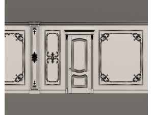 Wall Molding in Classic French style 36 3Dモデル