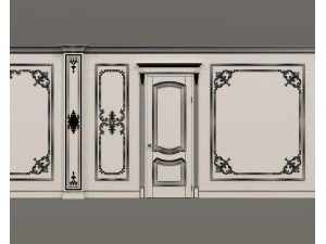 Wall Molding in Classic French style 36 3D Model