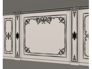 Wall Molding in Classic French style 36 3Dモデル