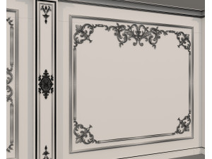 Wall Molding in Classic French style 36 3Dモデル