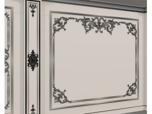Wall Molding in Classic French style 36 3D Model