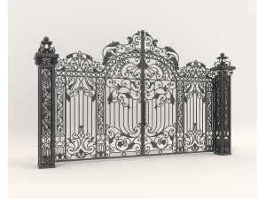 Classic European style Mansion Gate 6 3D Model
