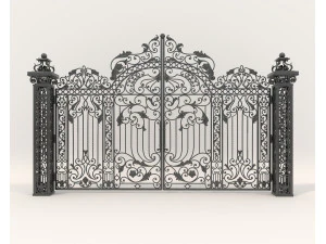 Classic European style Mansion Gate 6 3D Model