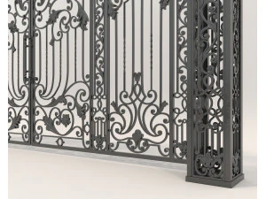 Classic European style Mansion Gate 6 3D Model